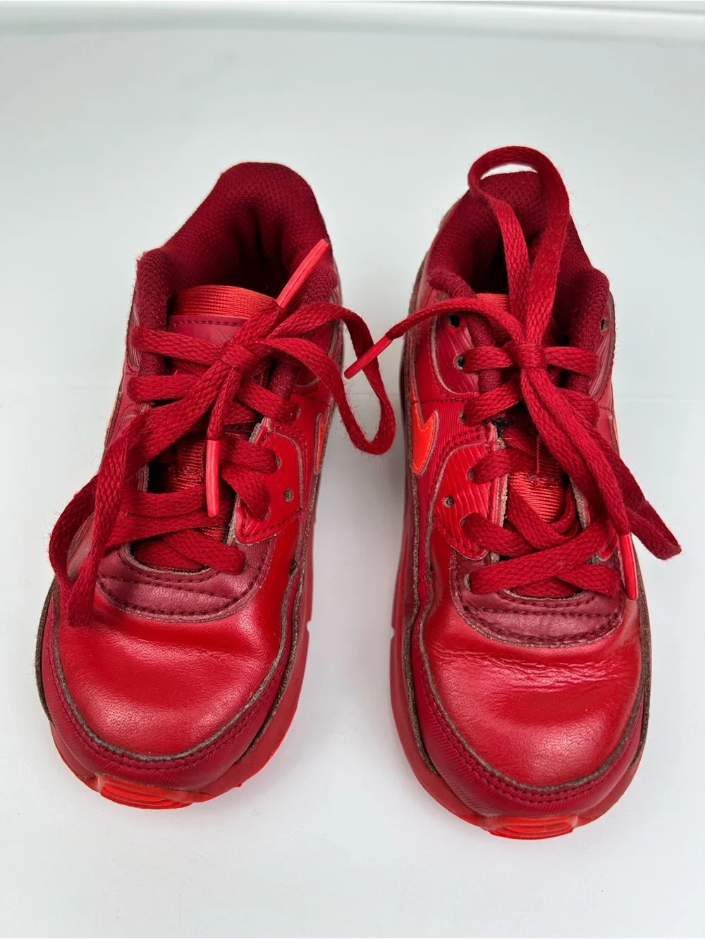 Nike Air Max 90 City Special Chicago Kids 10C Red Leather Sneakers CHI Shoes